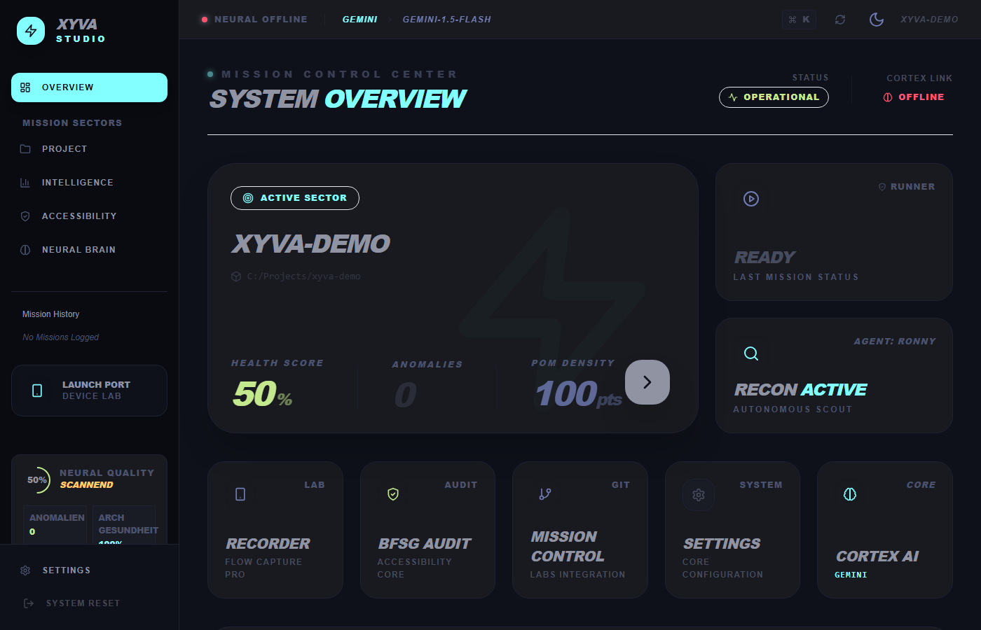 Wizard Willkommensbildschirm